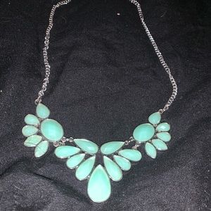 teal Charming Charlie statement necklace